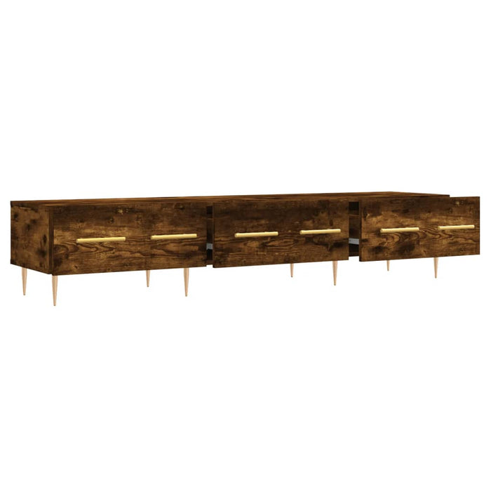 Dulap TV, stejar fumuriu, 150x36x30 cm, lemn prelucrat - WALTI WALTI
