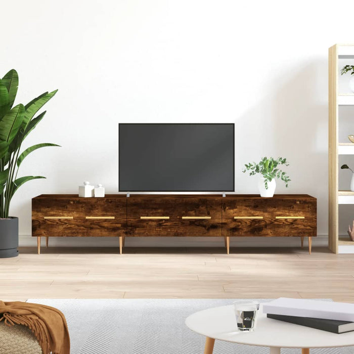 Dulap TV, stejar fumuriu, 150x36x30 cm, lemn prelucrat - WALTI WALTI