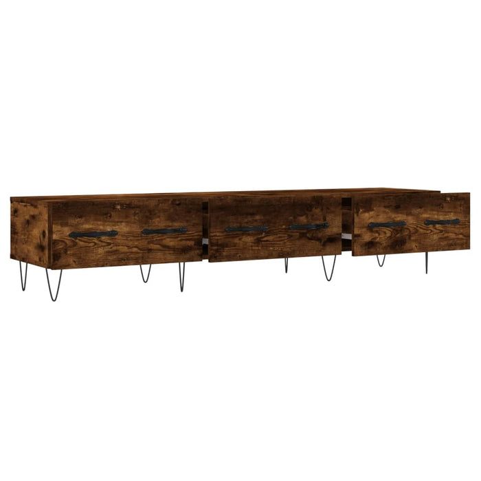 Dulap TV, stejar fumuriu, 150x36x30 cm, lemn prelucrat - WALTI WALTI