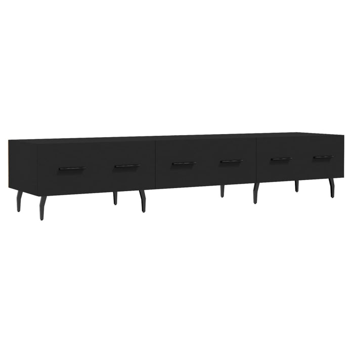 Dulap TV, negru, 150x36x30 cm, lemn prelucrat WALTI