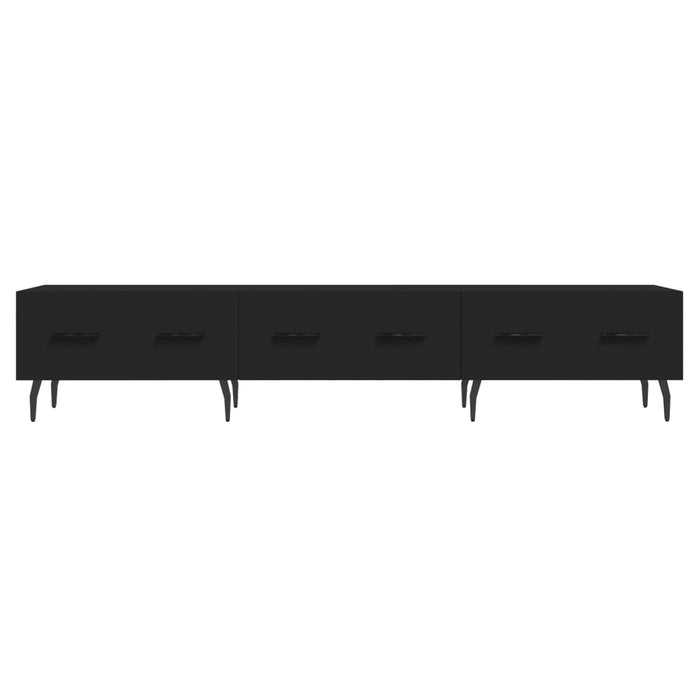 Dulap TV, negru, 150x36x30 cm, lemn prelucrat WALTI