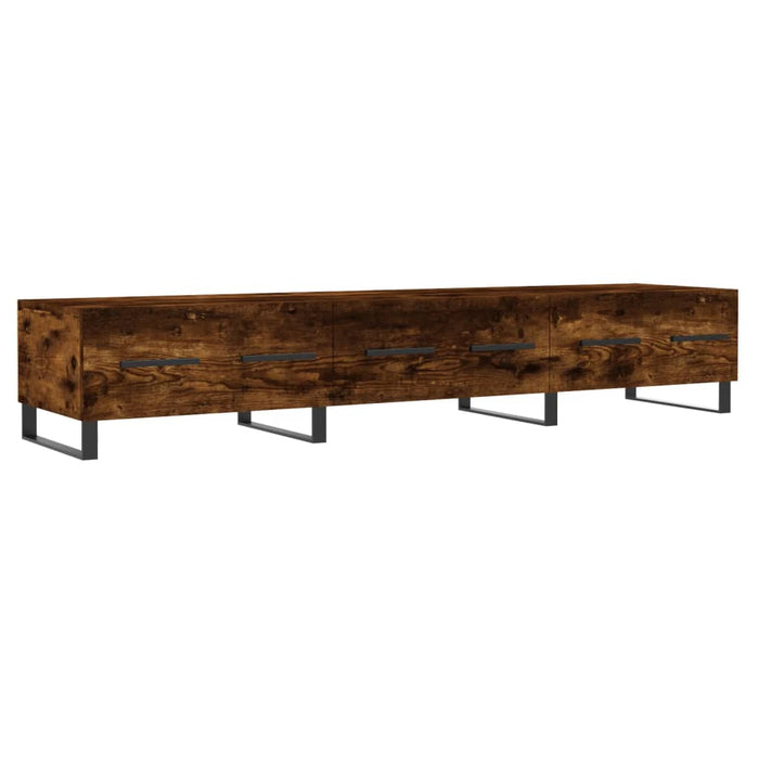 Dulap TV, stejar fumuriu, 150x36x30 cm, lemn prelucrat WALTI