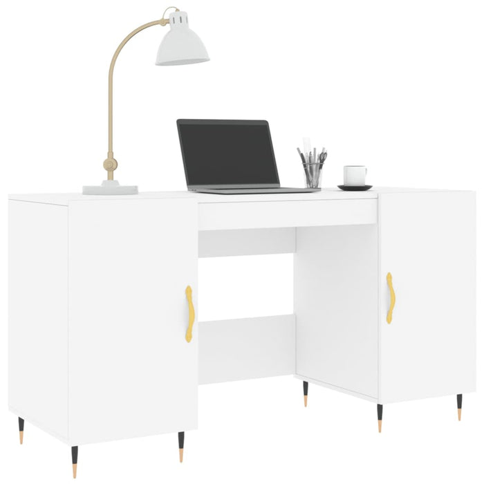 Birou, alb, 140x50x75 cm, lemn compozit - WALTI WALTI