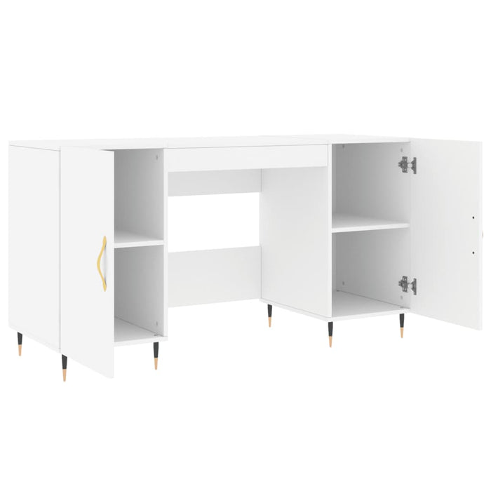 Birou, alb, 140x50x75 cm, lemn compozit - WALTI WALTI