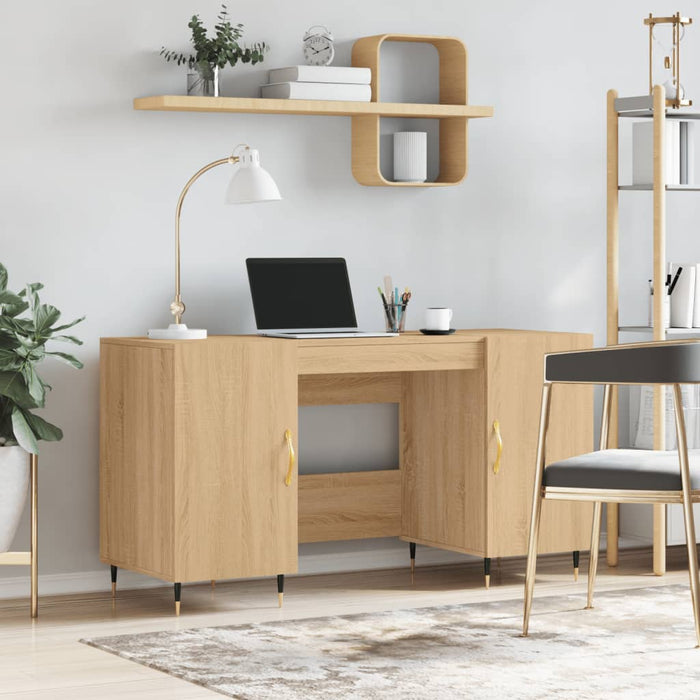 Birou, stejar sonoma, 140x50x75 cm, lemn compozit - WALTI WALTI