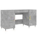 Birou, gri beton, 140x50x75 cm, lemn compozit - WALTI WALTI