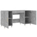 Birou, gri beton, 140x50x75 cm, lemn compozit - WALTI WALTI