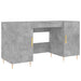 Birou, gri beton, 140x50x75 cm, lemn compozit - WALTI WALTI