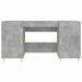 Birou, gri beton, 140x50x75 cm, lemn compozit - WALTI WALTI