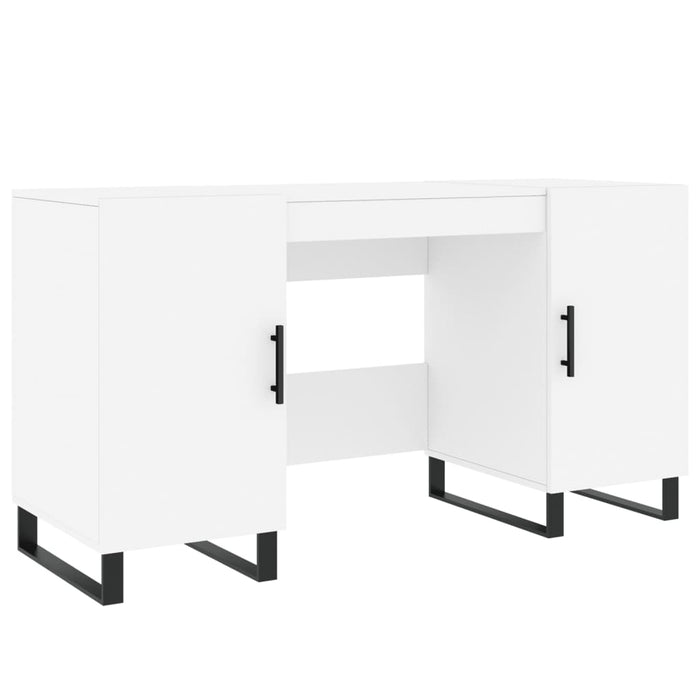 Birou, alb, 140x50x75 cm, lemn prelucrat - WALTI WALTI