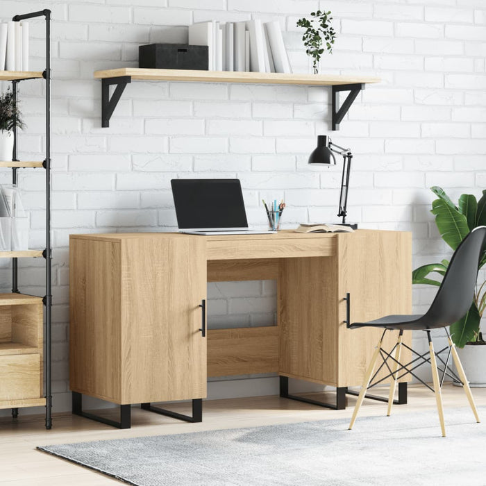Birou, stejar sonoma, 140x50x75 cm, lemn compozit - WALTI WALTI
