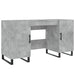 Birou, gri beton, 140x50x75 cm, lemn compozit - WALTI WALTI