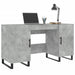 Birou, gri beton, 140x50x75 cm, lemn compozit - WALTI WALTI
