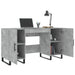 Birou, gri beton, 140x50x75 cm, lemn compozit - WALTI WALTI