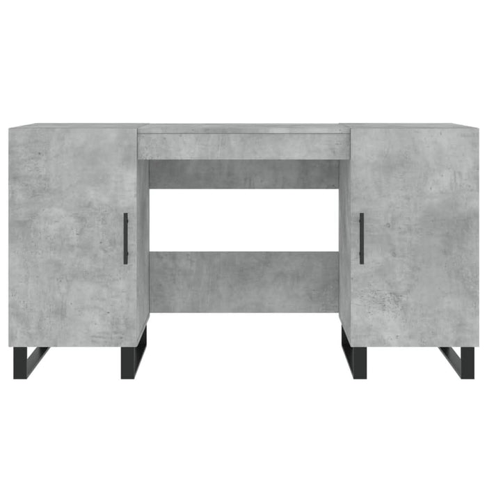 Birou, gri beton, 140x50x75 cm, lemn compozit - WALTI WALTI