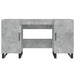 Birou, gri beton, 140x50x75 cm, lemn compozit - WALTI WALTI