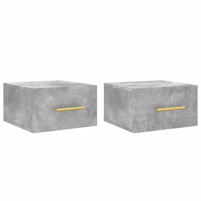 Noptiere montate pe perete 2 buc. gri beton 35x35x20 cm - WALTI WALTI