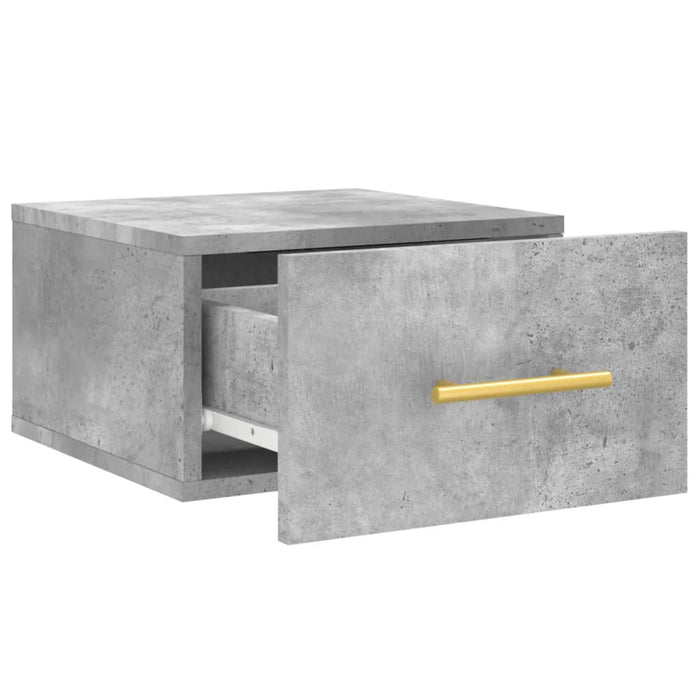 Noptiere montate pe perete 2 buc. gri beton 35x35x20 cm - WALTI WALTI