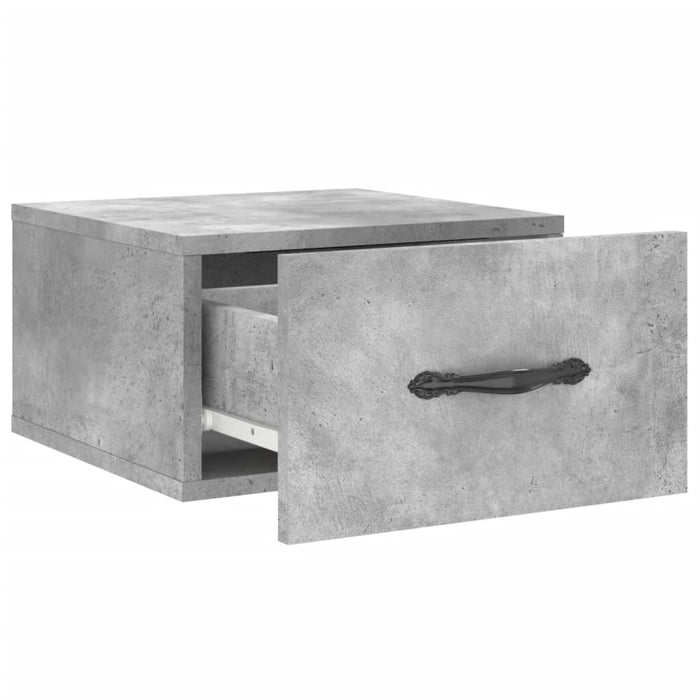 Noptiere montate pe perete 2 buc. gri beton 35x35x20 cm - WALTI WALTI