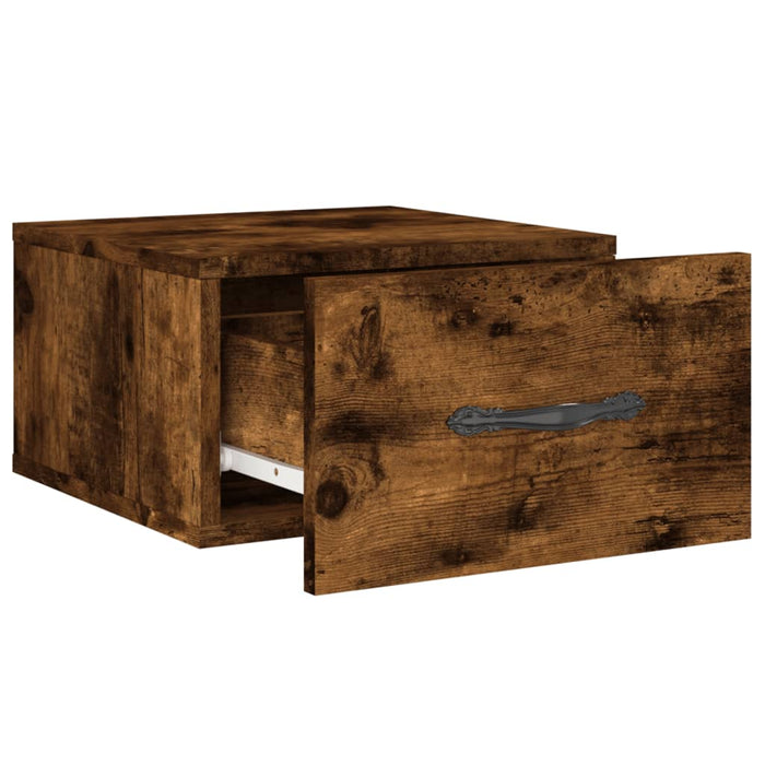 Noptiere de perete, 2 buc., stejar afumat, 35x35x20 cm - WALTI WALTI