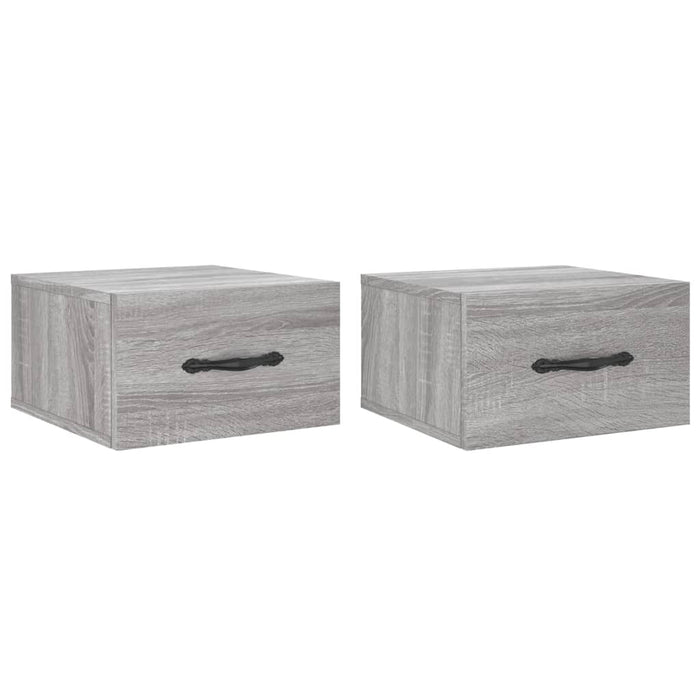 Noptiere de perete, 2 buc., sonoma gri, 35x35x20 cm - WALTI WALTI