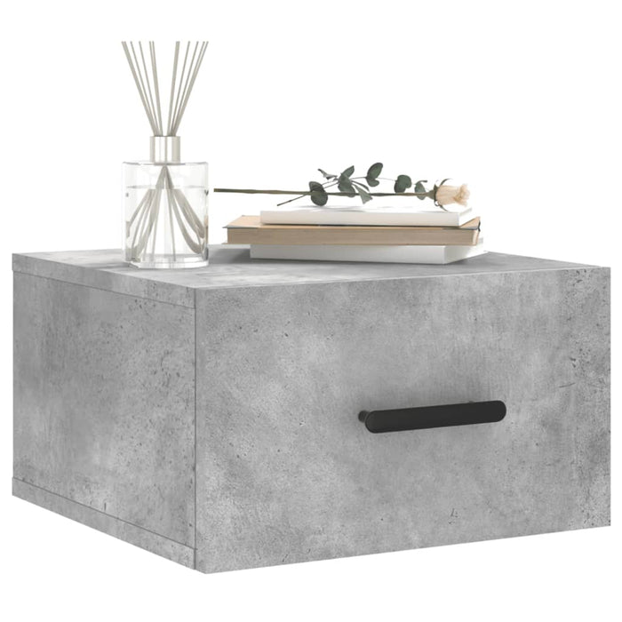 Noptiere montate pe perete 2 buc. gri beton 35x35x20 cm - WALTI WALTI