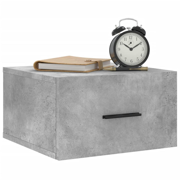 Noptiere montate pe perete 2 buc. gri beton 35x35x20 cm - WALTI WALTI