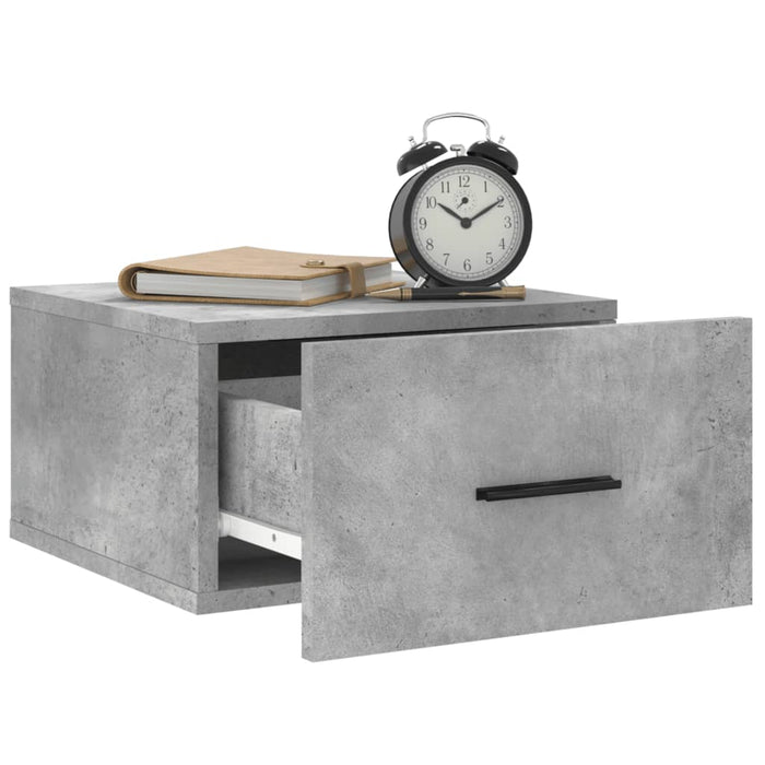 Noptiere montate pe perete 2 buc. gri beton 35x35x20 cm - WALTI WALTI