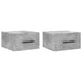 Noptiere montate pe perete 2 buc. gri beton 35x35x20 cm - WALTI WALTI