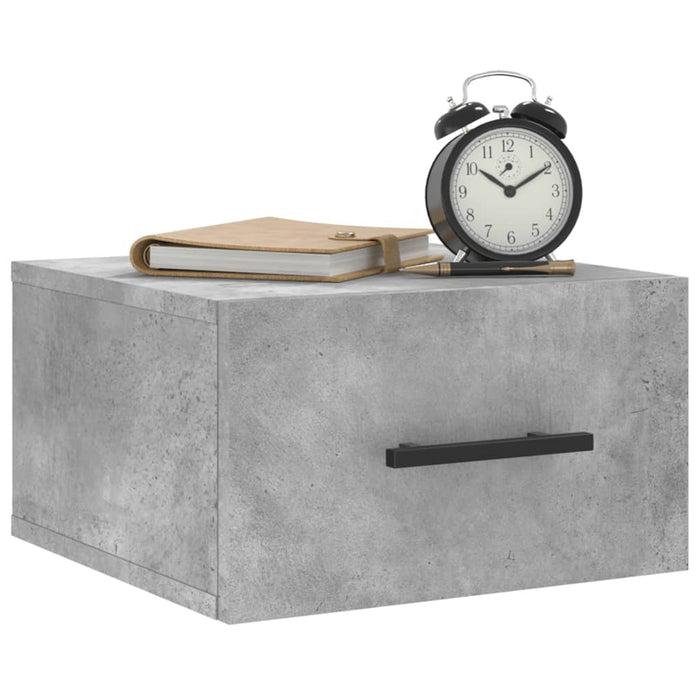Noptiere montate pe perete 2 buc. gri beton 35x35x20 cm - WALTI WALTI