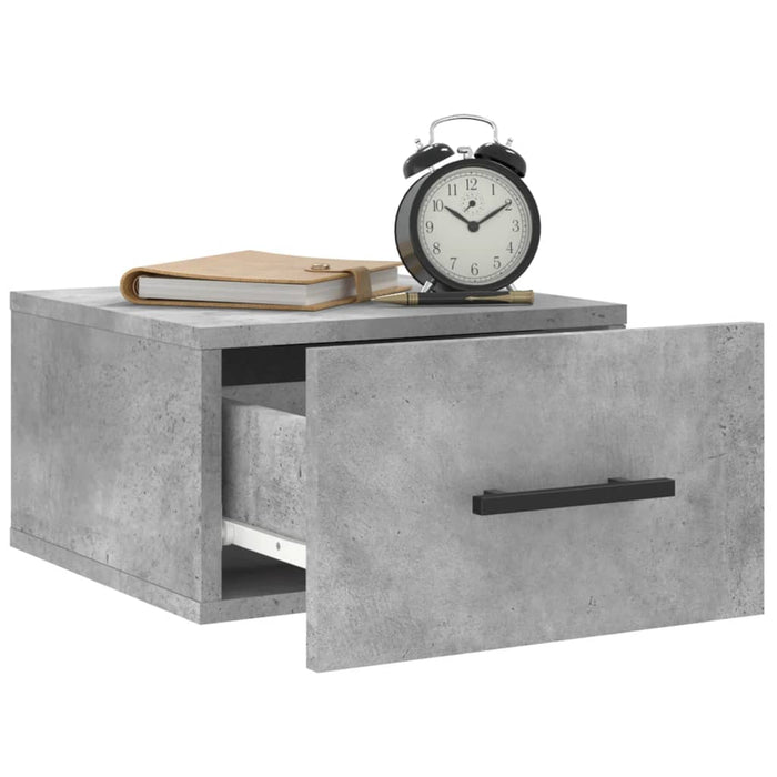 Noptiere montate pe perete 2 buc. gri beton 35x35x20 cm - WALTI WALTI