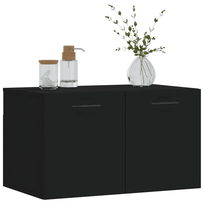 Dulap de perete, negru, 60x36,5x35 cm, lemn prelucrat WALTI