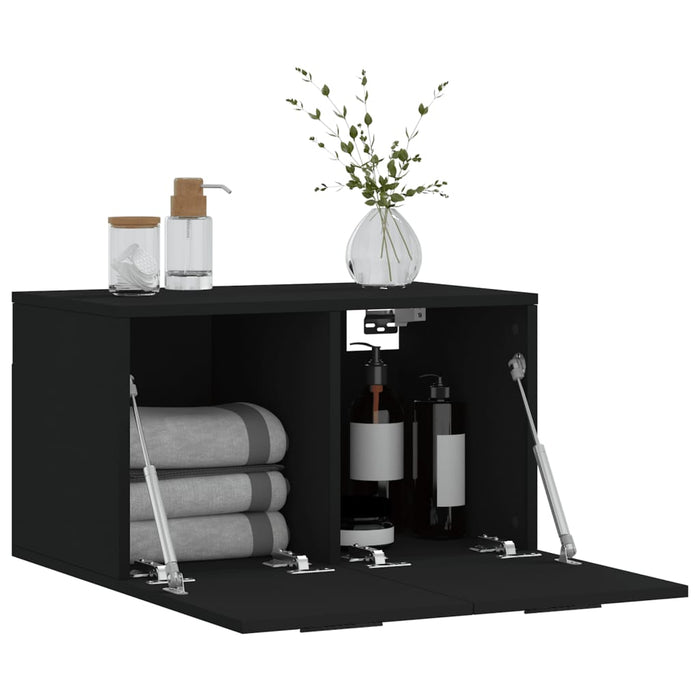 Dulap de perete, negru, 60x36,5x35 cm, lemn prelucrat WALTI