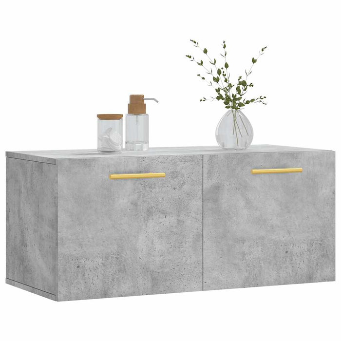 Dulap de perete, gri beton, 80x36,5x35 cm, lemn compozit - WALTI WALTI