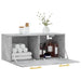 Dulap de perete, gri beton, 80x36,5x35 cm, lemn compozit - WALTI WALTI