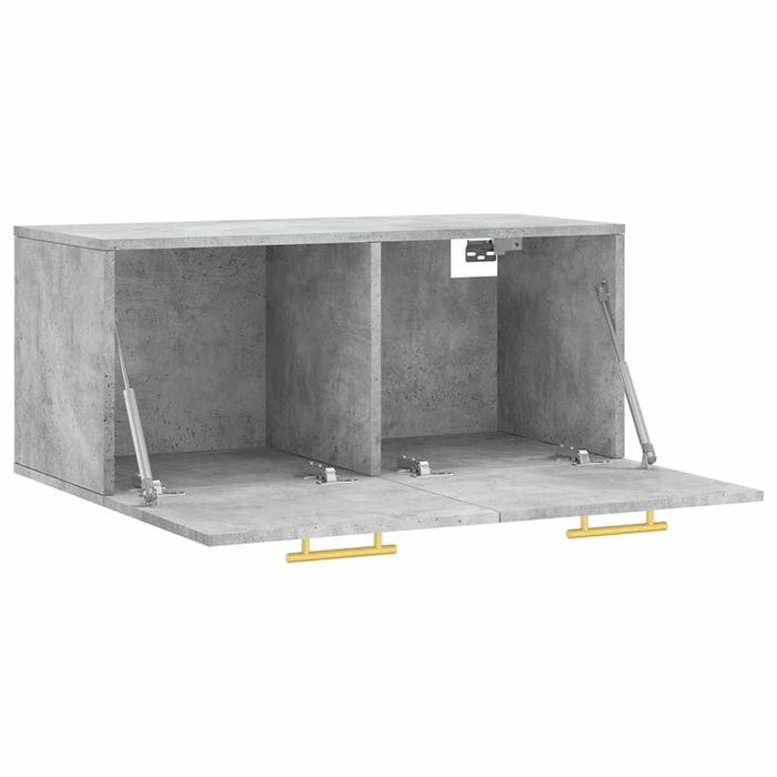Dulap de perete, gri beton, 80x36,5x35 cm, lemn compozit - WALTI WALTI