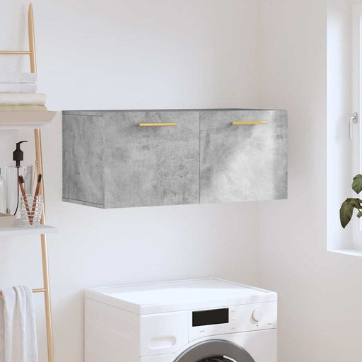 Dulap de perete, gri beton, 80x36,5x35 cm, lemn compozit - WALTI WALTI