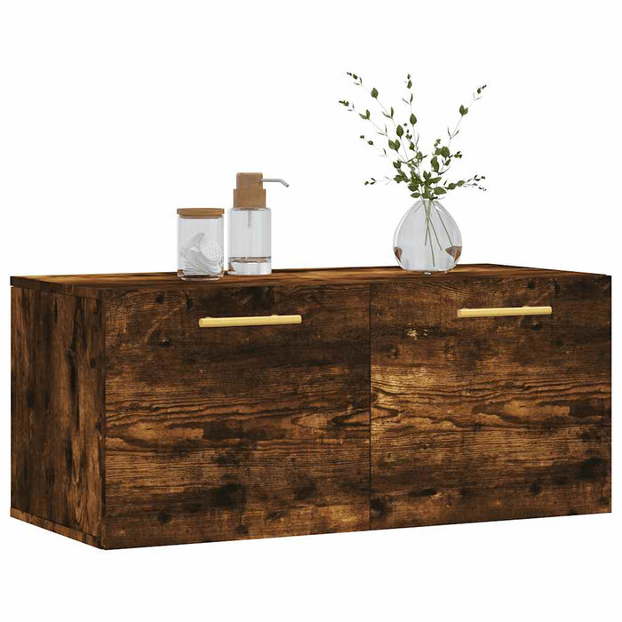 Dulap de perete, stejar fumuriu, 80x36,5x35 cm, lemn compozit WALTI