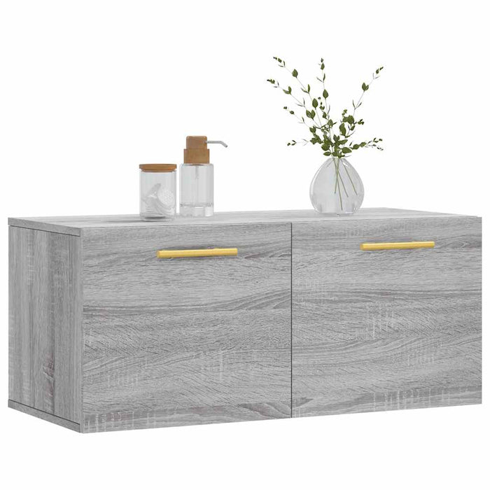 Dulap de perete, gri sonoma, 80x36,5x35 cm, lemn compozit WALTI