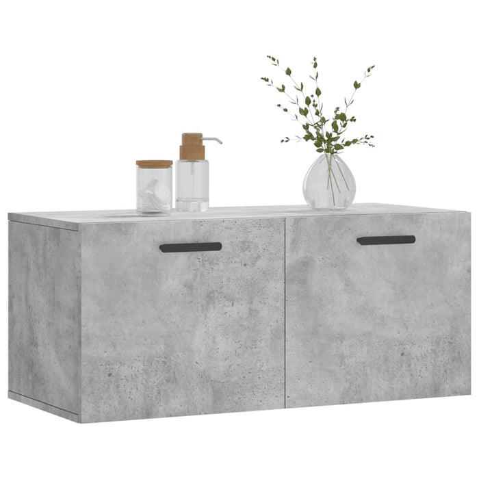 Dulap de perete, gri beton, 80x36,5x35 cm, lemn compozit - WALTI WALTI