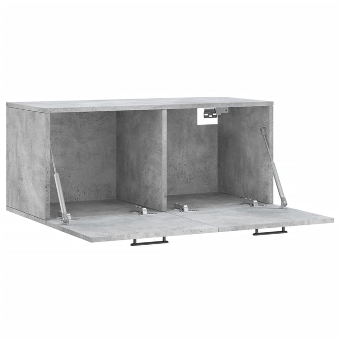 Dulap de perete, gri beton, 80x36,5x35 cm, lemn compozit - WALTI WALTI