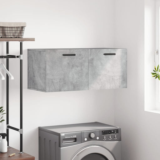 Dulap de perete, gri beton, 80x36,5x35 cm, lemn compozit - WALTI WALTI