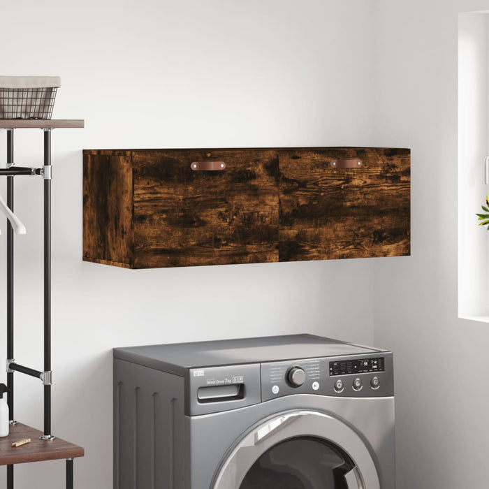 Dulap de perete, stejar fumuriu, 100x36,5x35 cm, lemn prelucrat - WALTI WALTI