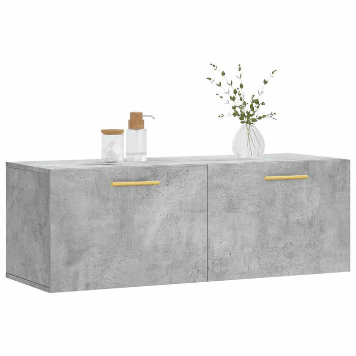 Dulap de perete, gri beton, 100x36,5x35 cm, lemn prelucrat - WALTI WALTI