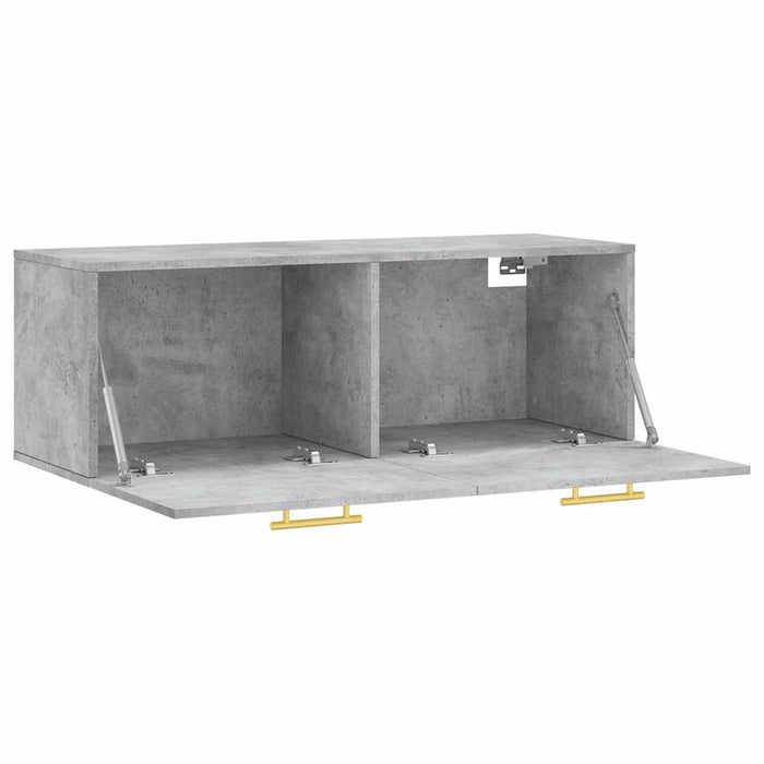 Dulap de perete, gri beton, 100x36,5x35 cm, lemn prelucrat - WALTI WALTI