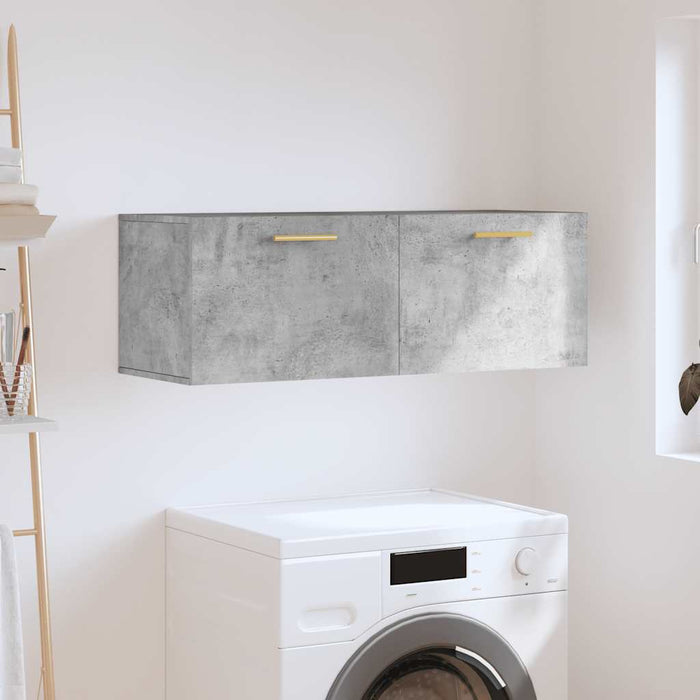 Dulap de perete, gri beton, 100x36,5x35 cm, lemn prelucrat - WALTI WALTI