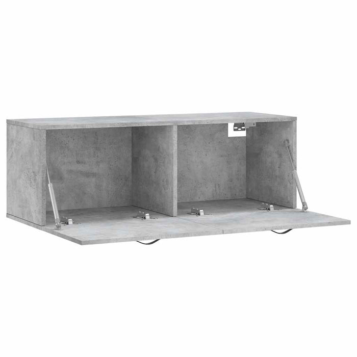 Dulap de perete, gri beton, 100x36,5x35 cm, lemn prelucrat - WALTI WALTI