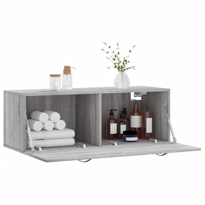 Dulap de perete, gri sonoma, 100x36,5x35 cm, lemn prelucrat - WALTI WALTI