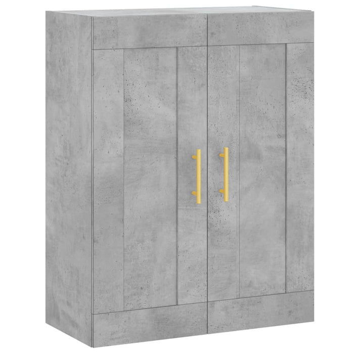Dulap pe perete, gri beton, 69,5x34x90 cm, lemn prelucrat WALTI