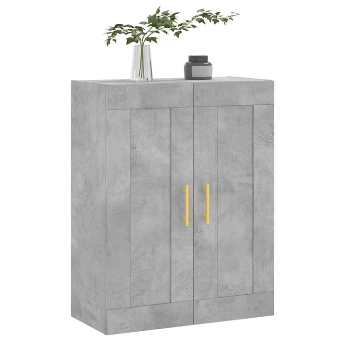 Dulap pe perete, gri beton, 69,5x34x90 cm, lemn prelucrat WALTI